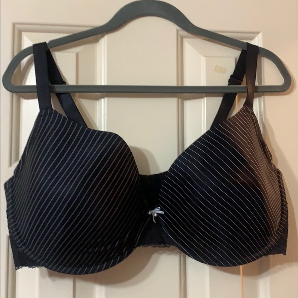 Black and White Striped Dorina Bra
